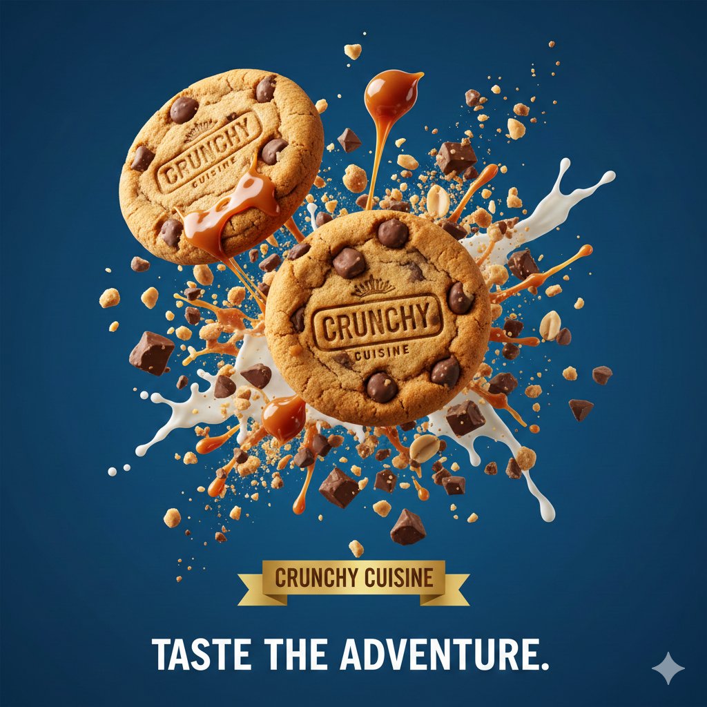 Hyper-Realistic Chocolate Chip Cookies Commercial Photography - view 1