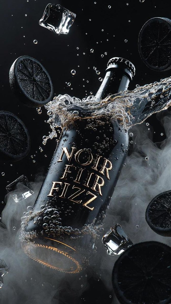 Cinematic Product Photography: Matte Black Luxury Soda - view 1