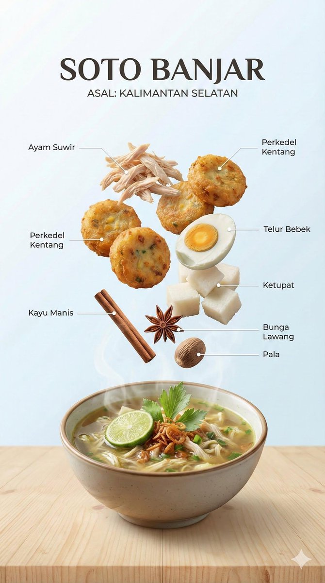 Cinematic Food Infographic: Traditional Indonesian Dish thumbnail 2