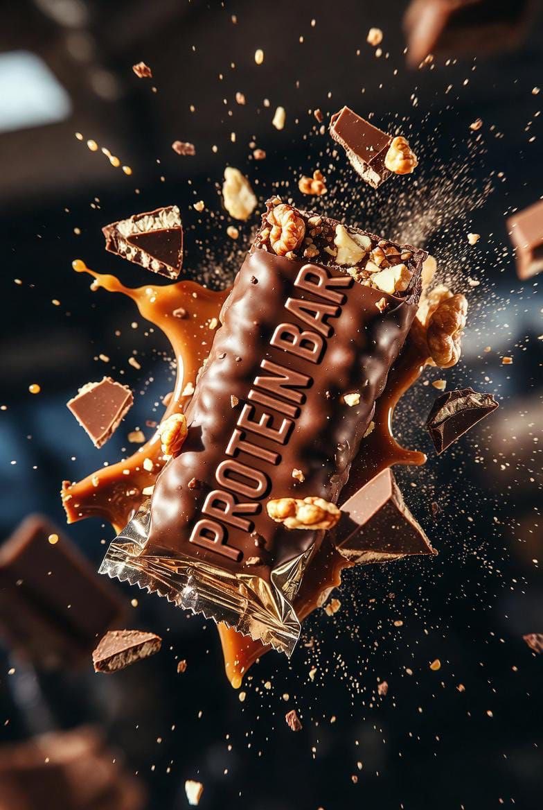 Cinematic Protein Bar Product Photography with Dynamic Splash thumbnail 2