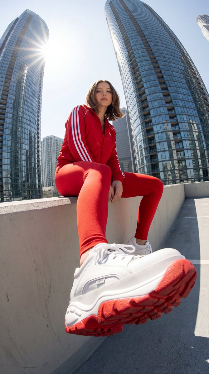 Urban Streetwear Model, Dynamic Rooftop Fisheye thumbnail 2