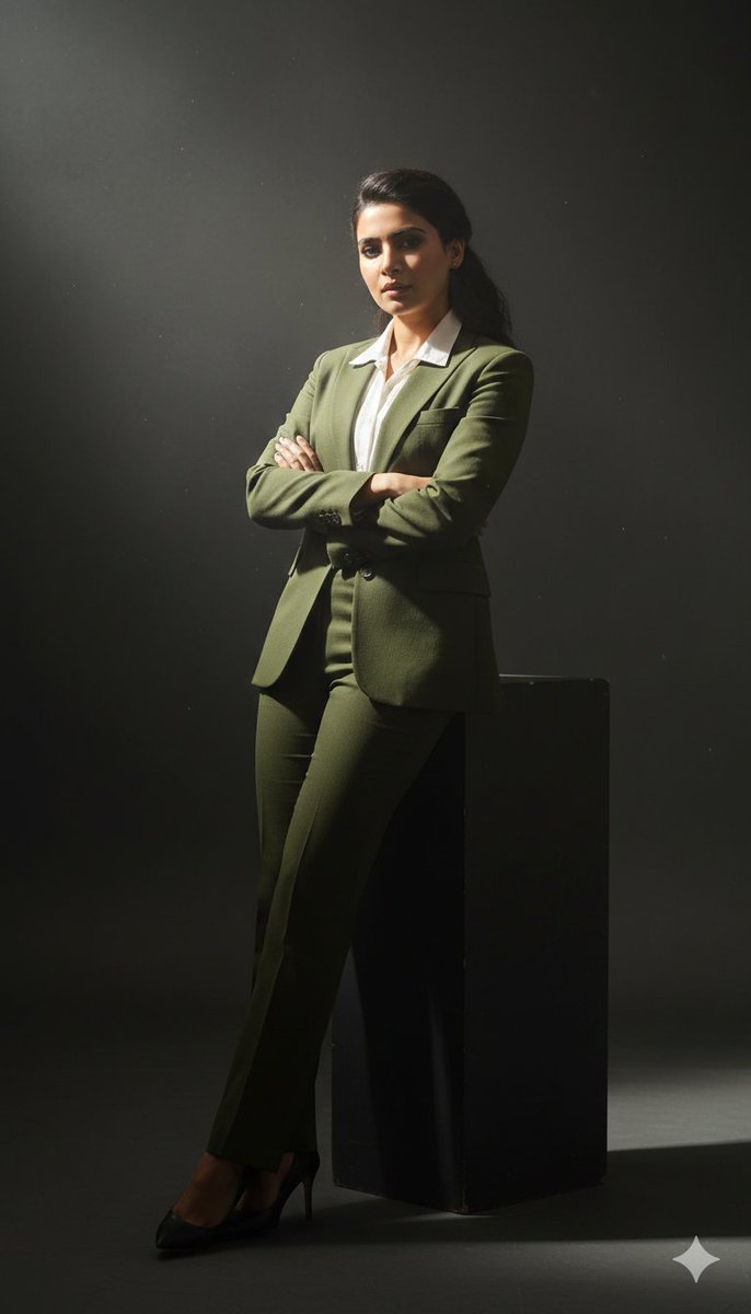 Cinematic Studio Portrait with Chiaroscuro Lighting - view 1