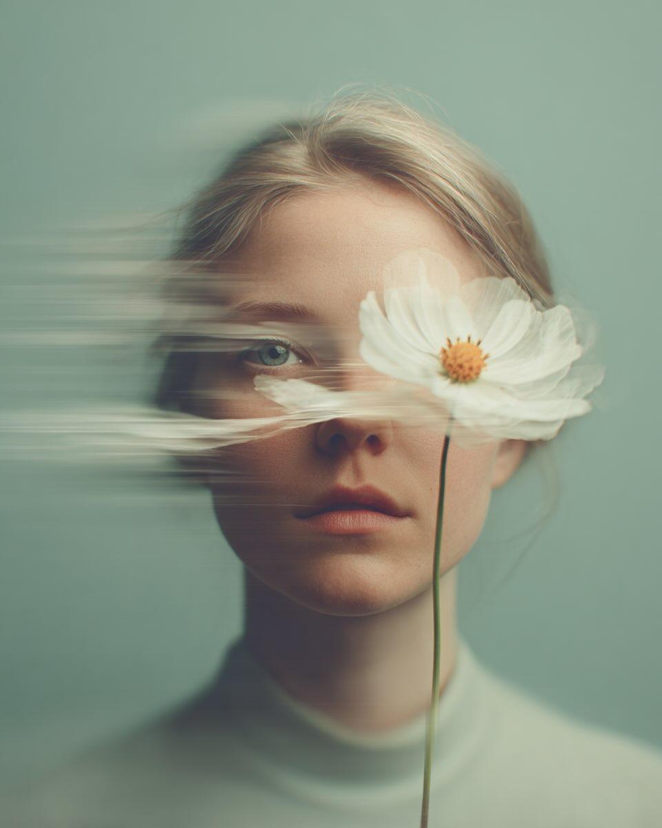 Ultra-realistic Fine-Art Portrait with Dreamy Motion Blur - view 1