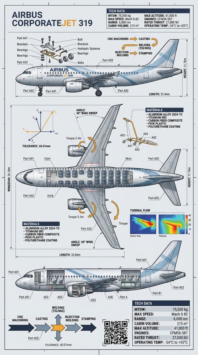 Industrial Engineering Infographic of an Object - view 1