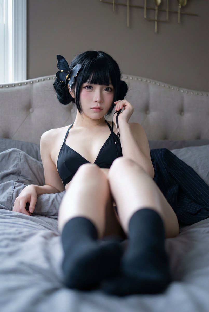 Cosplay Boudoir Portrait, Butterfly Clip, Soft Light - view 1