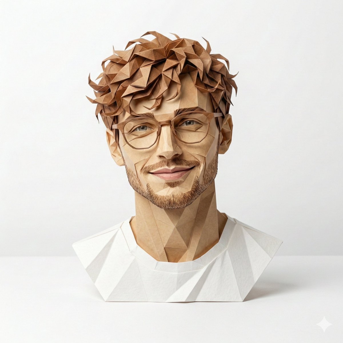 Hyper-detailed Origami Person, Studio Collectible Art - view 1