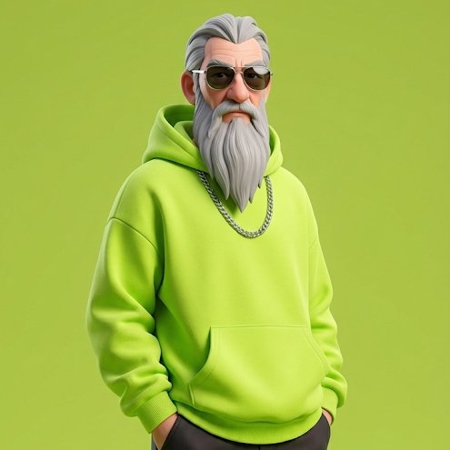 3D Cartoon Anthropomorphic Character with Reference Colors - view 1