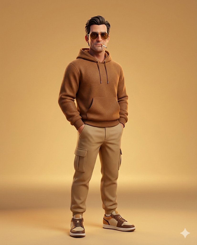 3D Cartoon Anthropomorphic Character with Reference Colors thumbnail 3