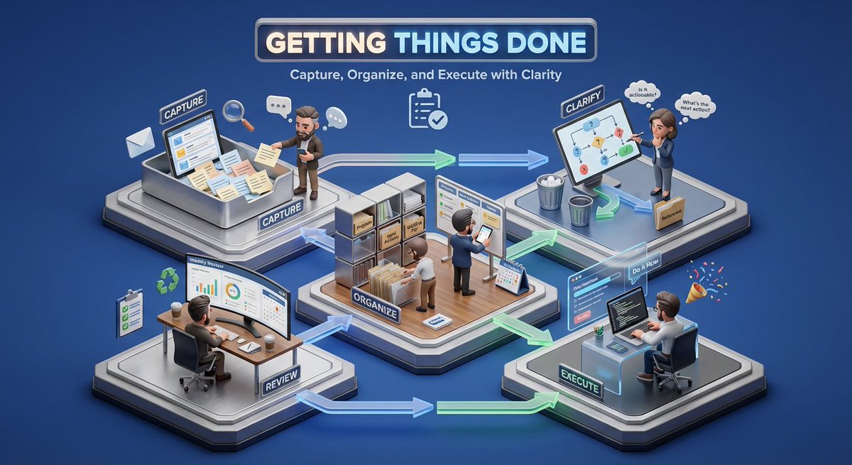 3D Isometric Productivity System Diorama - view 1