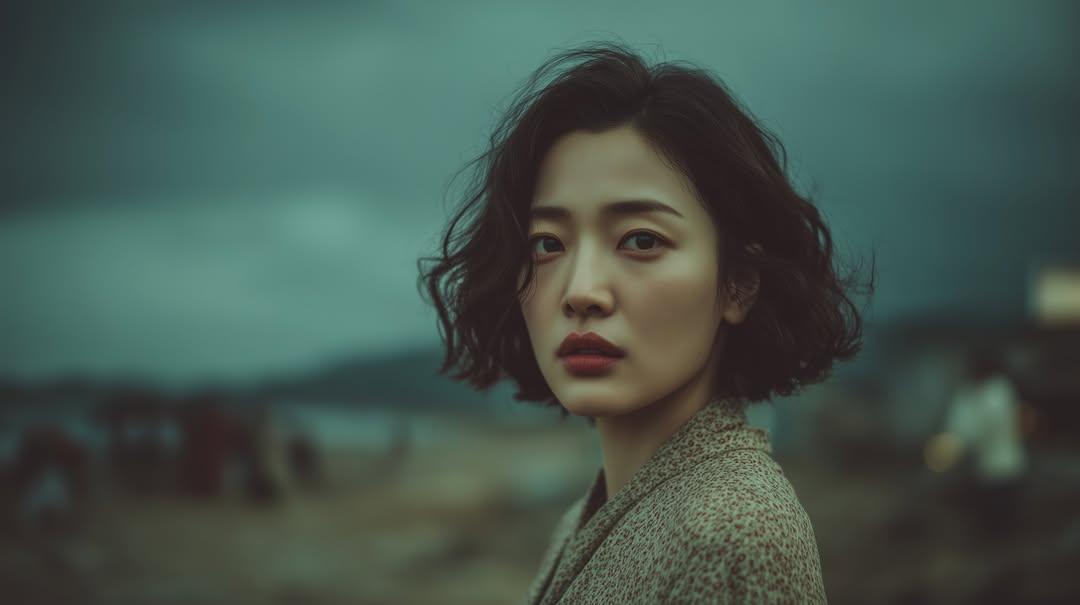 Cinematic Portrait of Young East Asian Woman at Sunset thumbnail 2