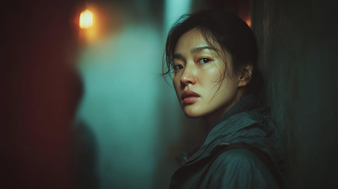 Cinematic Portrait of Young East Asian Woman at Sunset thumbnail 3