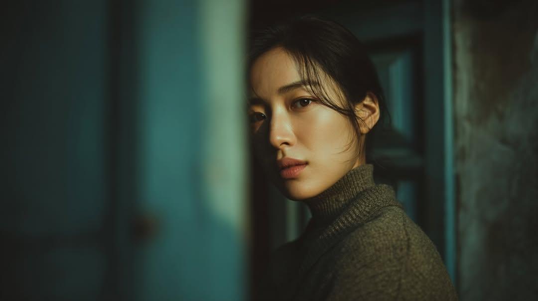 Cinematic Portrait of Young East Asian Woman at Sunset thumbnail 4
