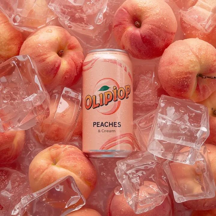 Ultra-realistic Product Photo of Peaches & Cream Soda thumbnail 2