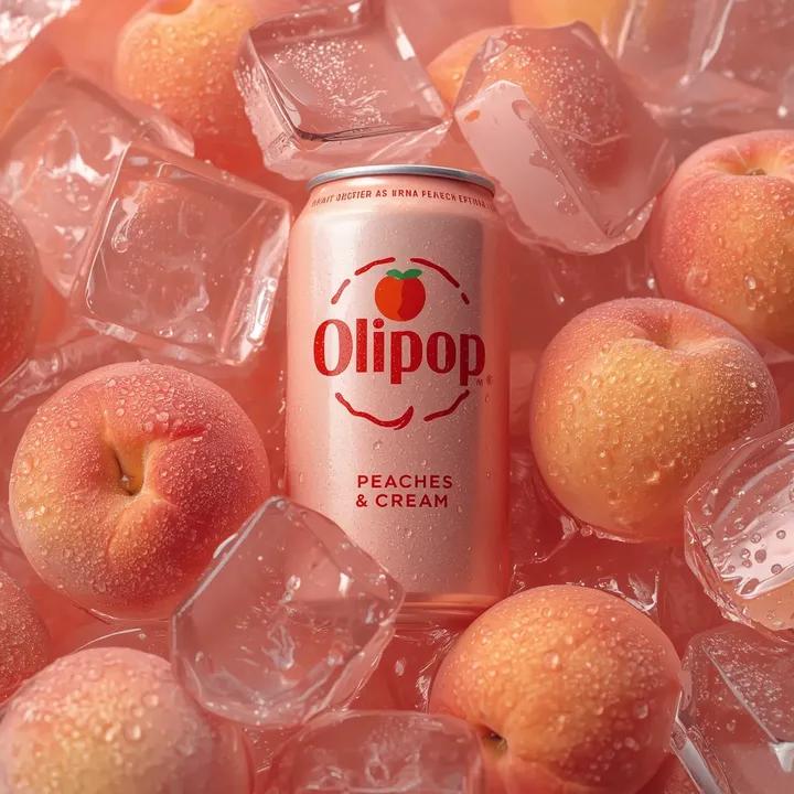 Ultra-realistic Product Photo of Peaches & Cream Soda thumbnail 3