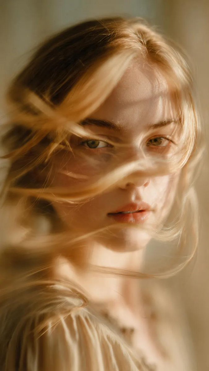 Soft-Focus Cinematic Portrait with Dreamy Motion Blur - view 1