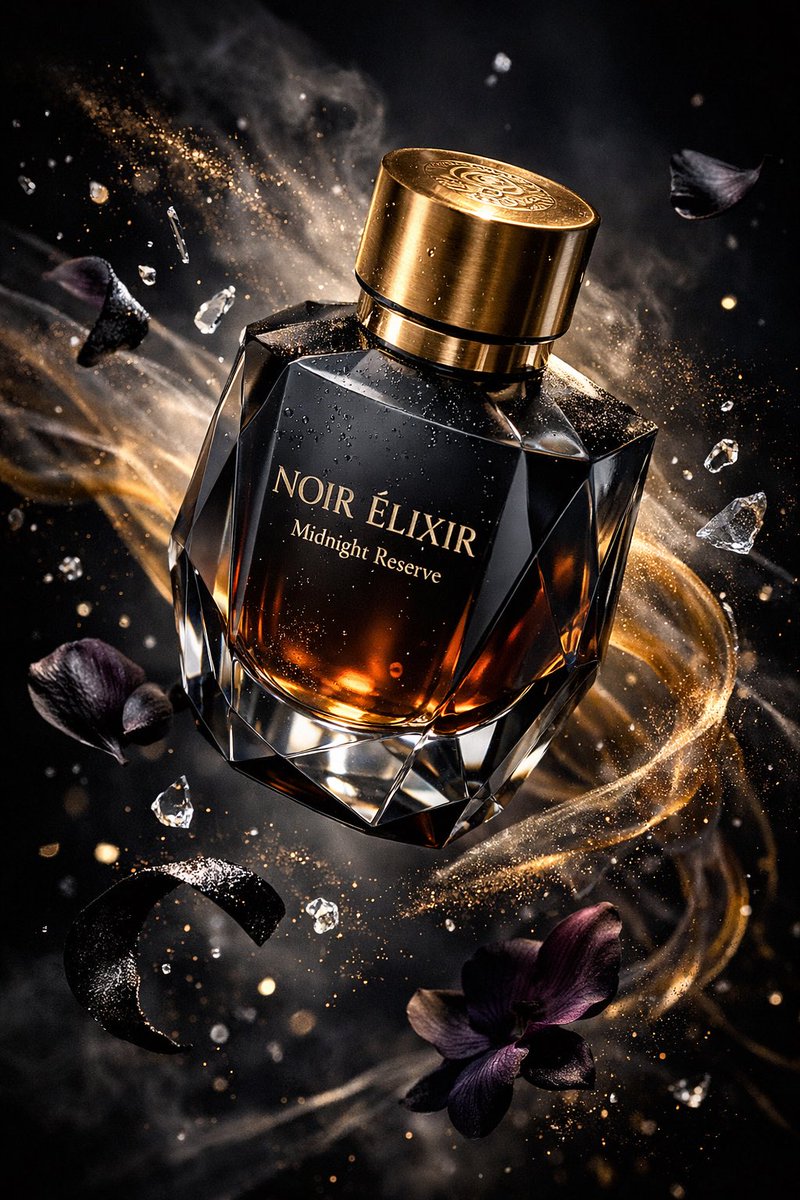 Luxury Black & Gold Perfume Bottle Ad thumbnail 2