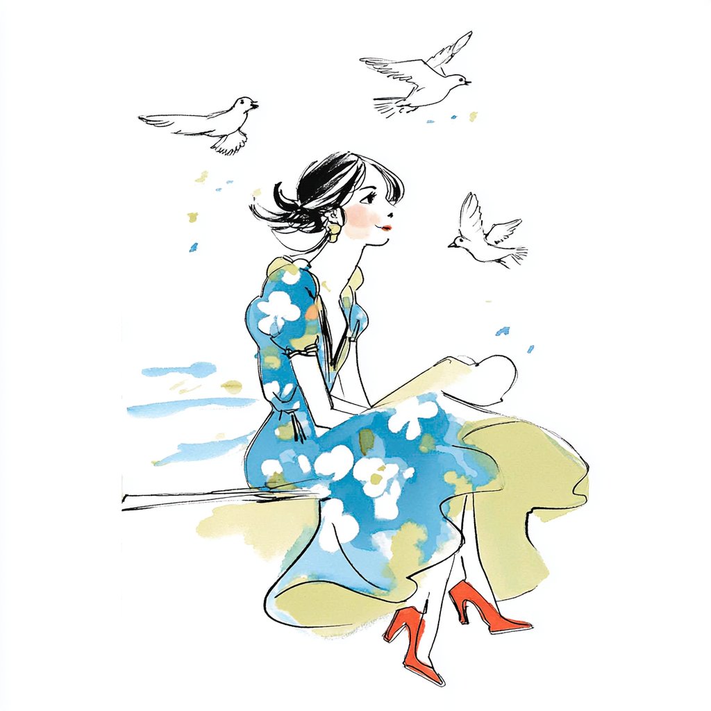 Mid-Century Fashion Editorial Illustration with René Gruau Echoes thumbnail 4