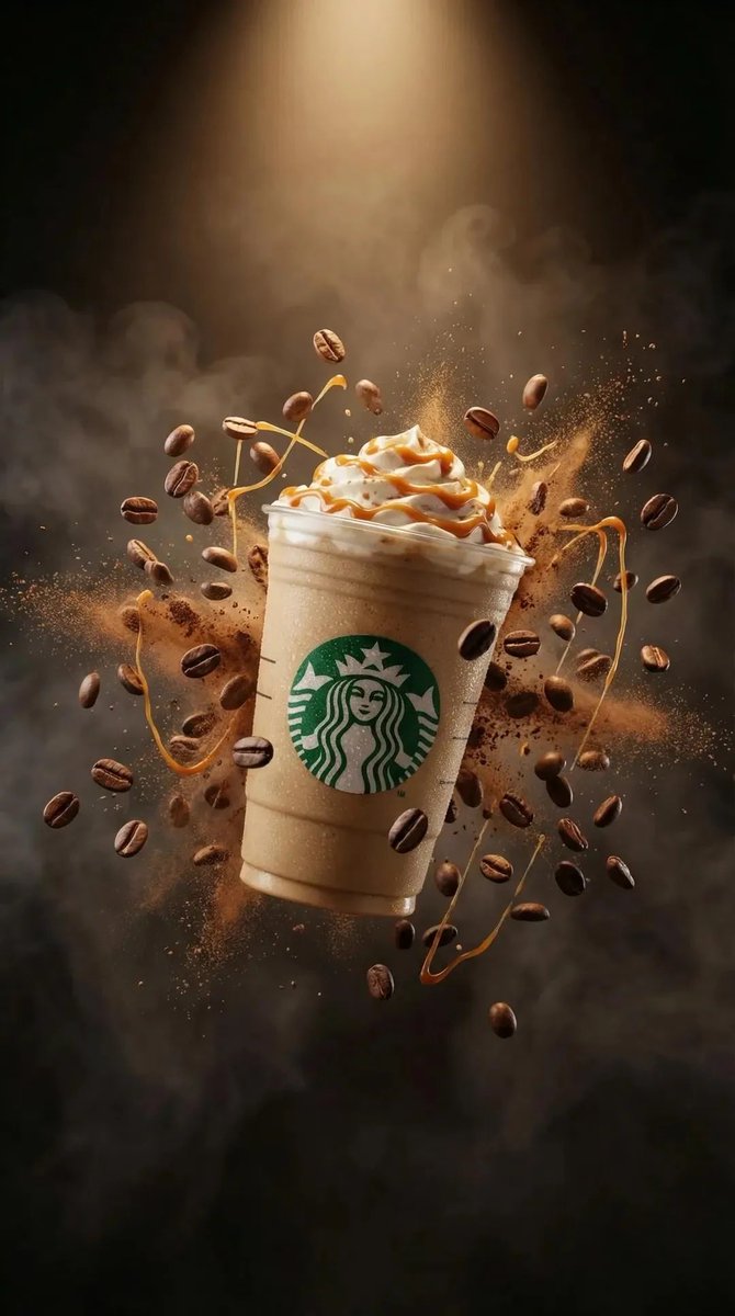 Ultra-realistic Caramel Frappuccino Product Photography thumbnail 2