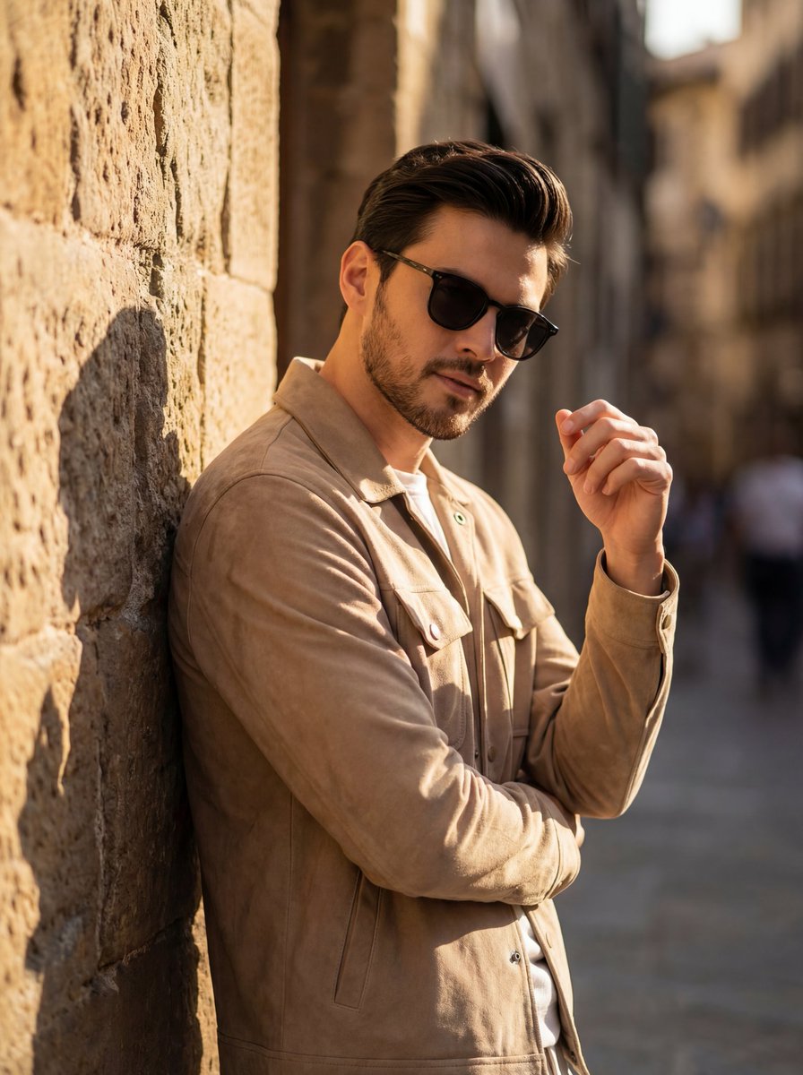 Cinematic Golden Hour Portrait of a Stylish Man - view 1