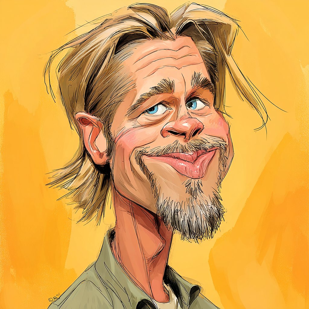 Digital Editorial Caricature with Sketch Linework and Gouache thumbnail 2