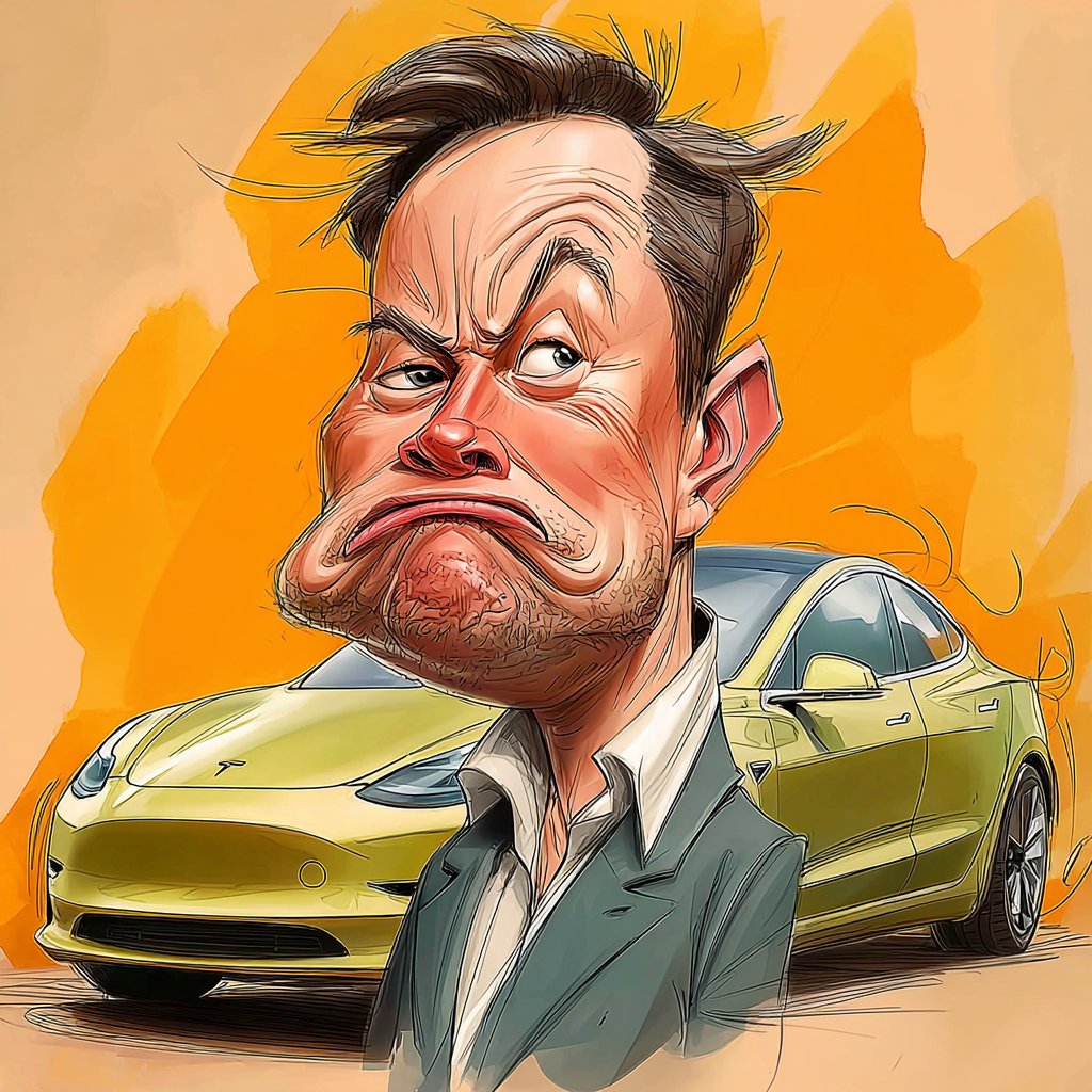 Digital Editorial Caricature with Sketch Linework and Gouache thumbnail 4