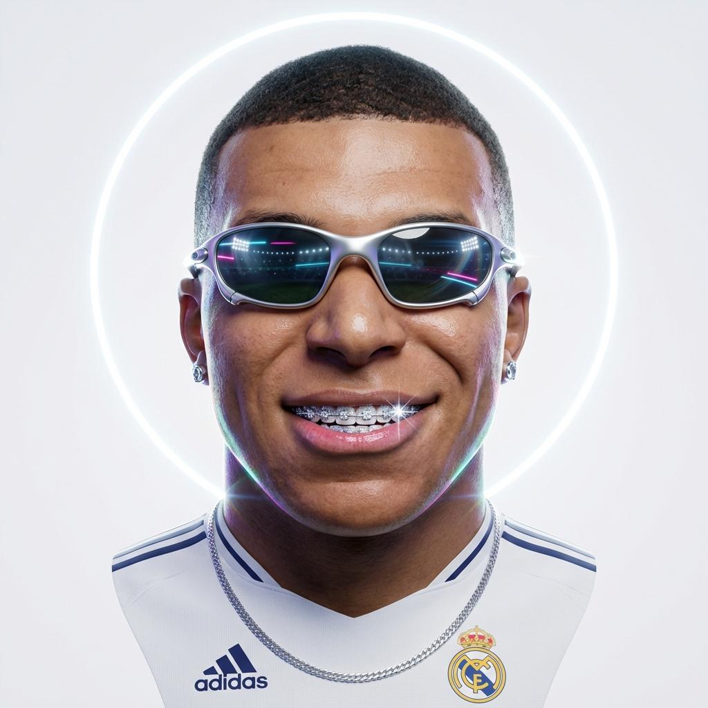 Hyper-stylized 3D Floating Head Portrait with Neon Accents thumbnail 3