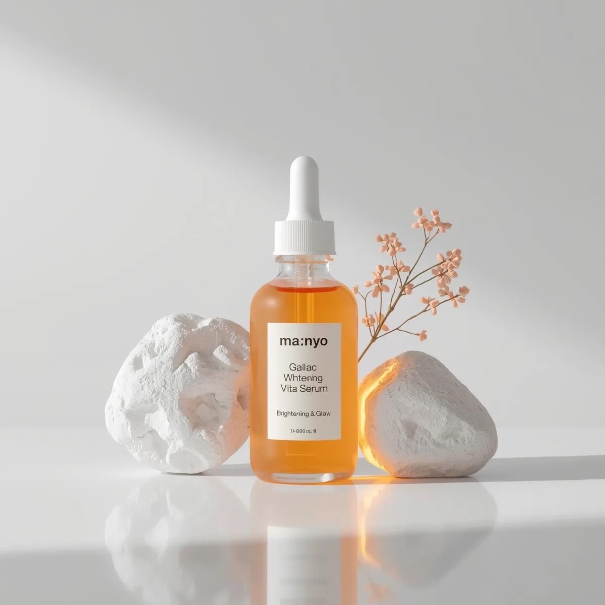 Minimalist Studio Product Photography of Amber Glass Serum Bottle thumbnail 2