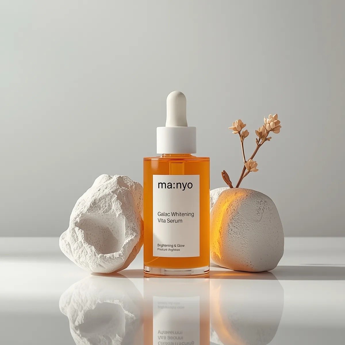 Minimalist Studio Product Photography of Amber Glass Serum Bottle thumbnail 4