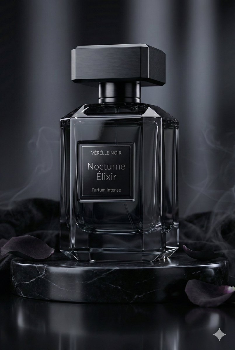 Dark Opulence Perfume Bottle Commercial Photography - view 1