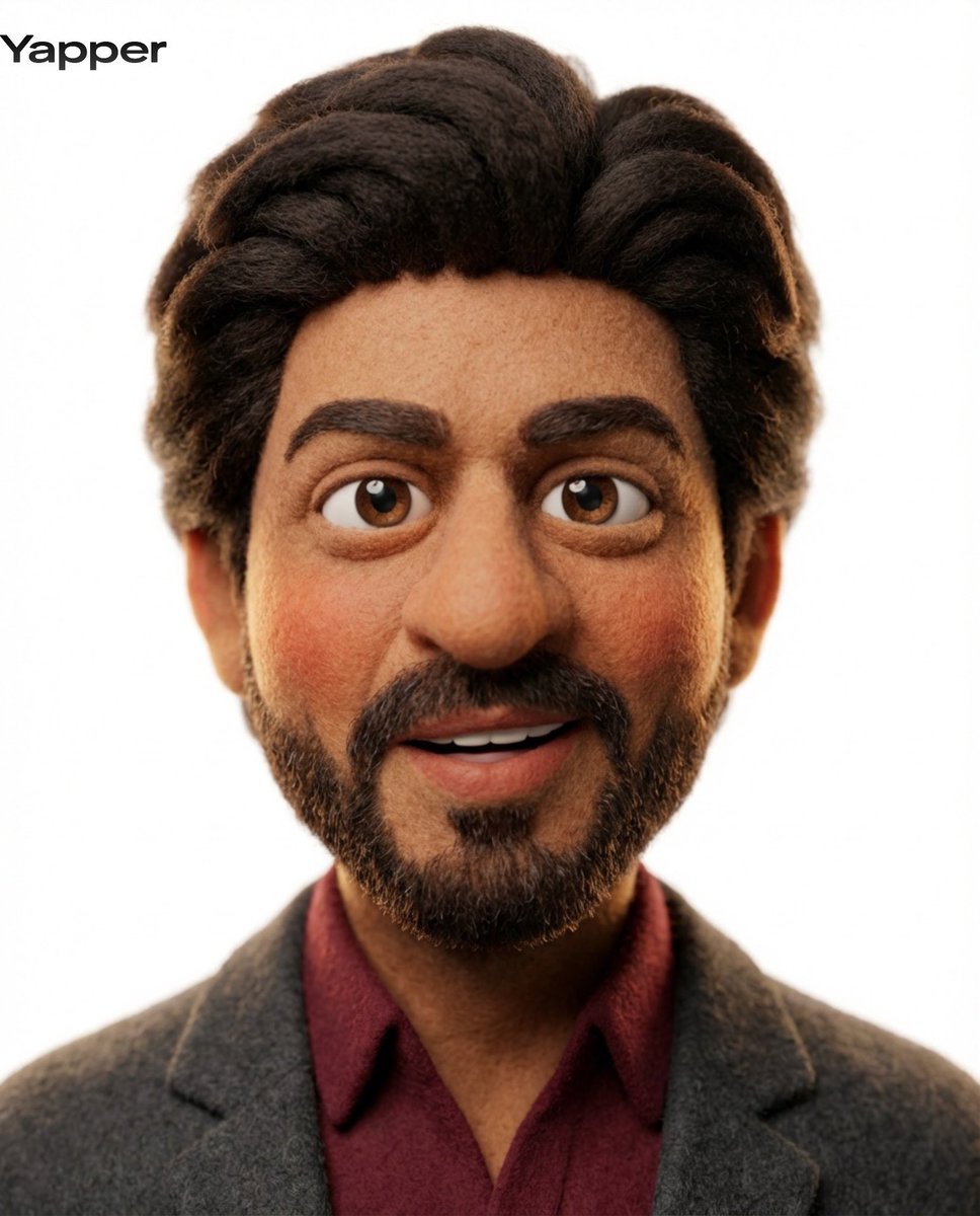 Stylized 3D Claymation Character with Soft Fuzzy Texture - view 1