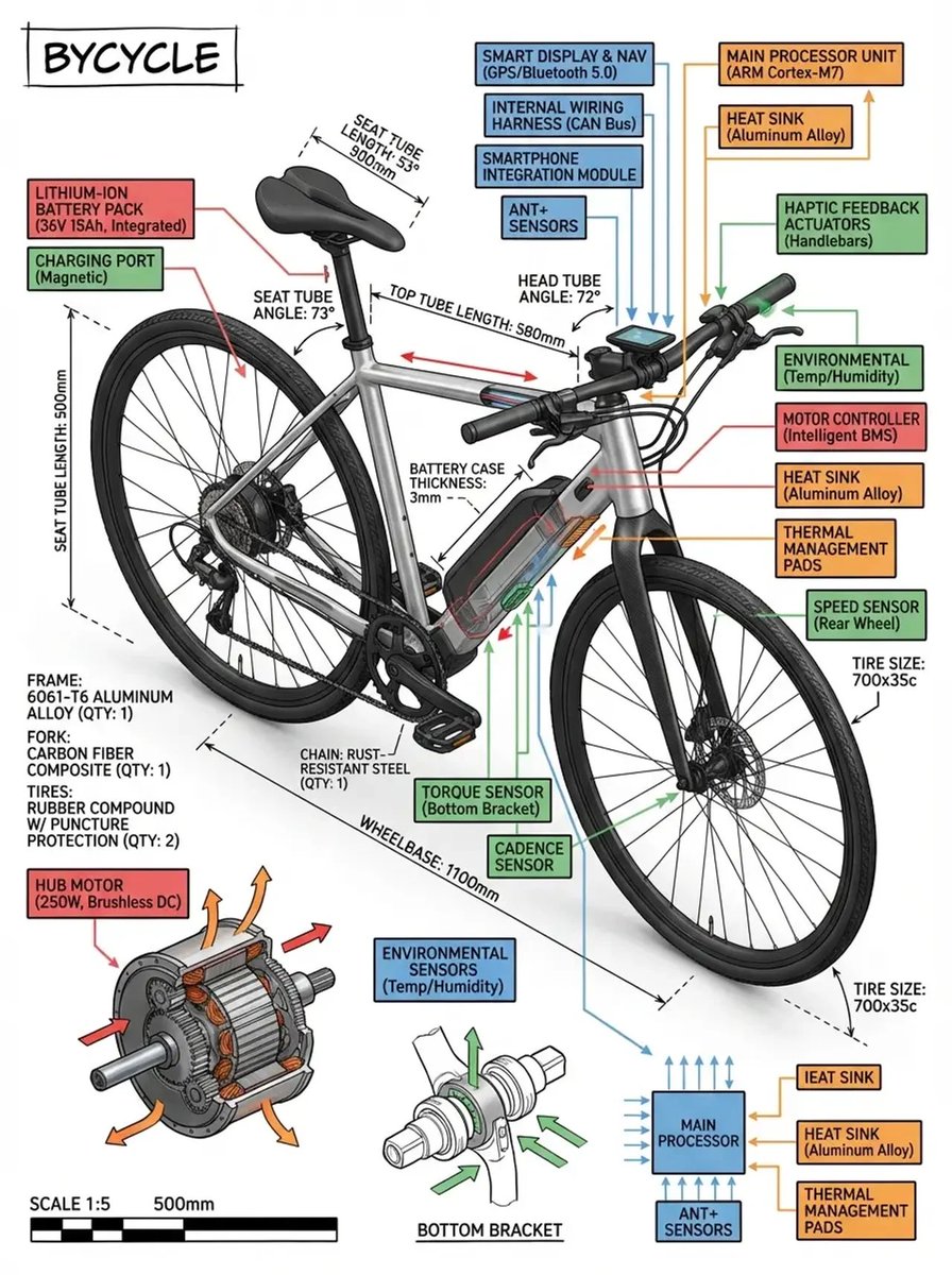 Technical Isometric Infographic with Detailed Annotations thumbnail 2