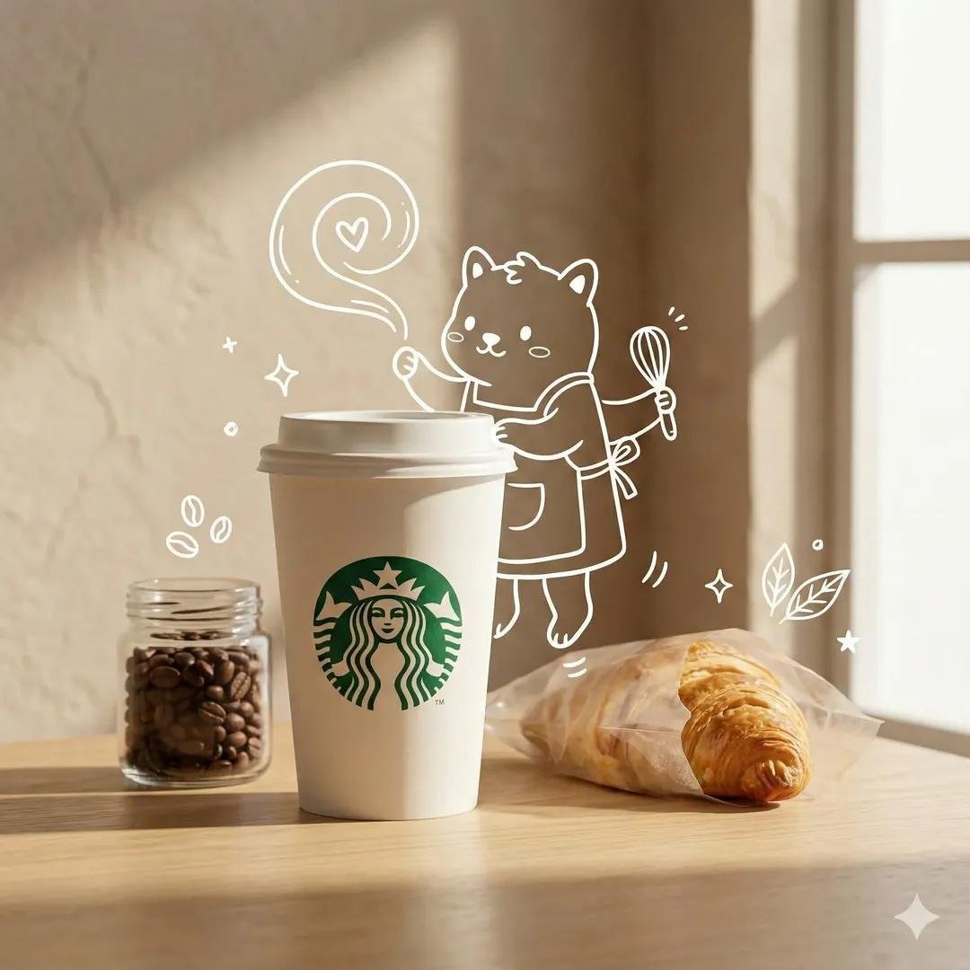 Minimalist Product Photo with Hand-Drawn Doodle Overlay thumbnail 2