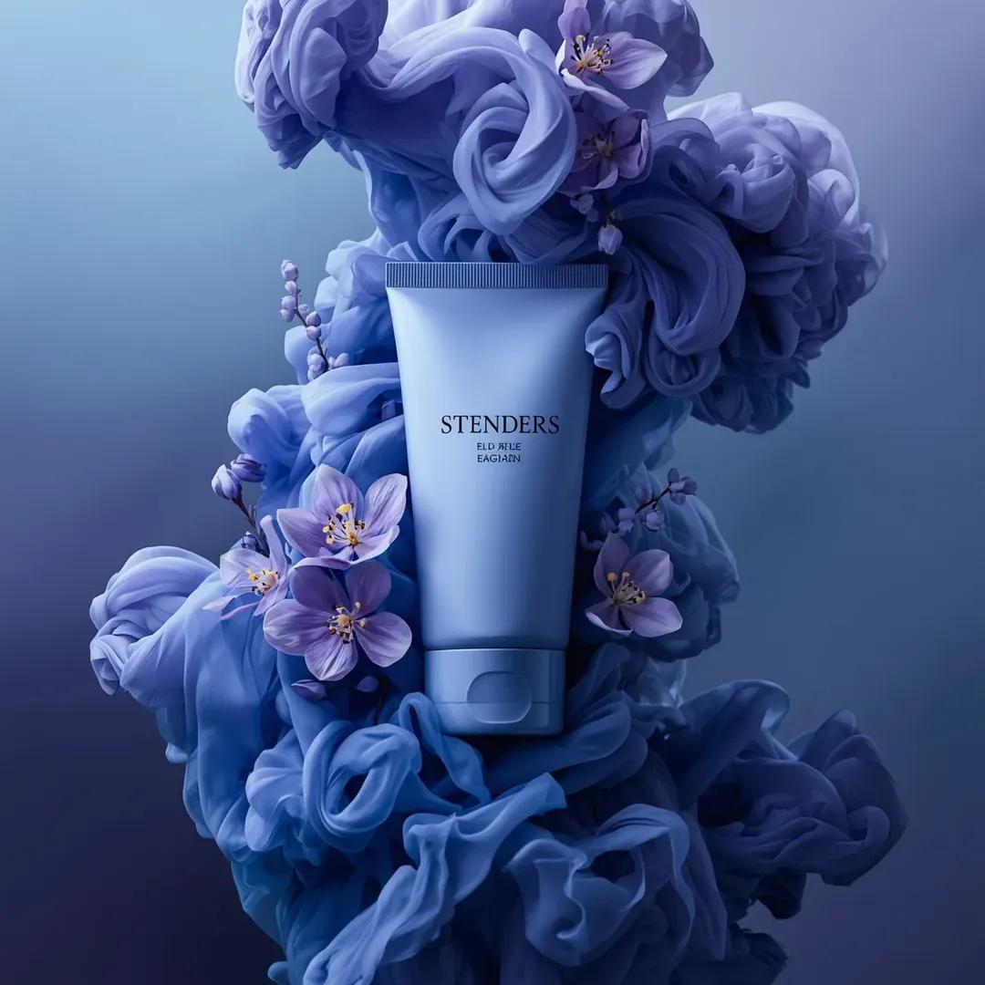 Ultra-realistic Luxury Cosmetic Product Photography with Floral Smoke - view 1