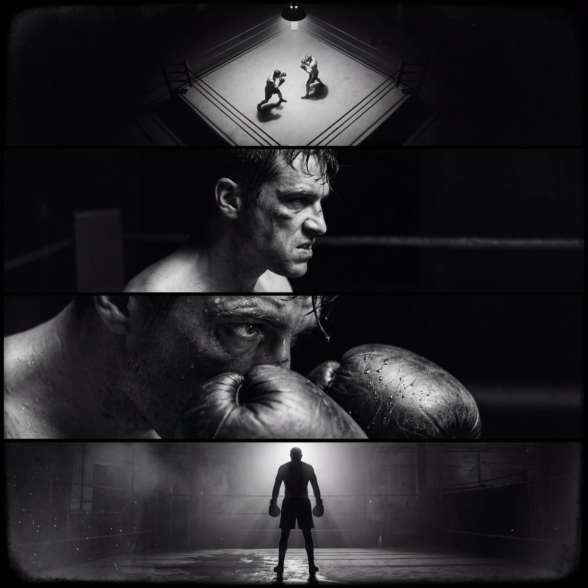 Four-Panel Film Noir Boxer Story - view 1