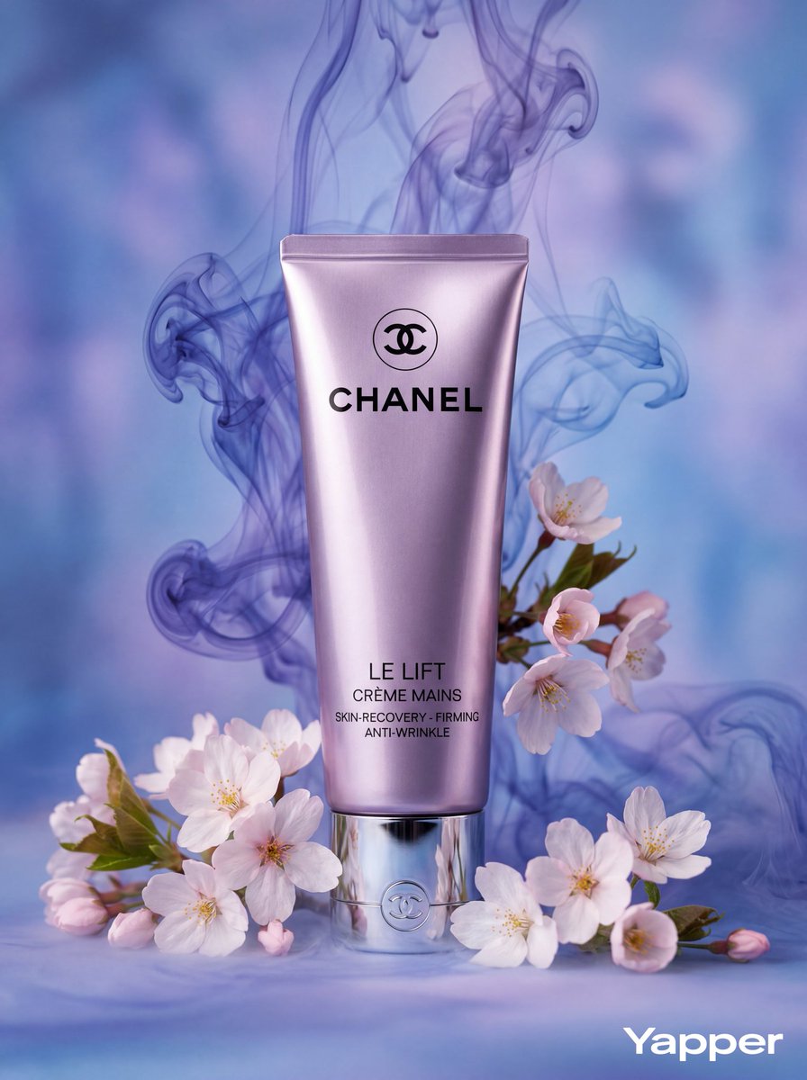 Premium Cosmetic Ad with Slow-Motion Blue Swirls - view 1