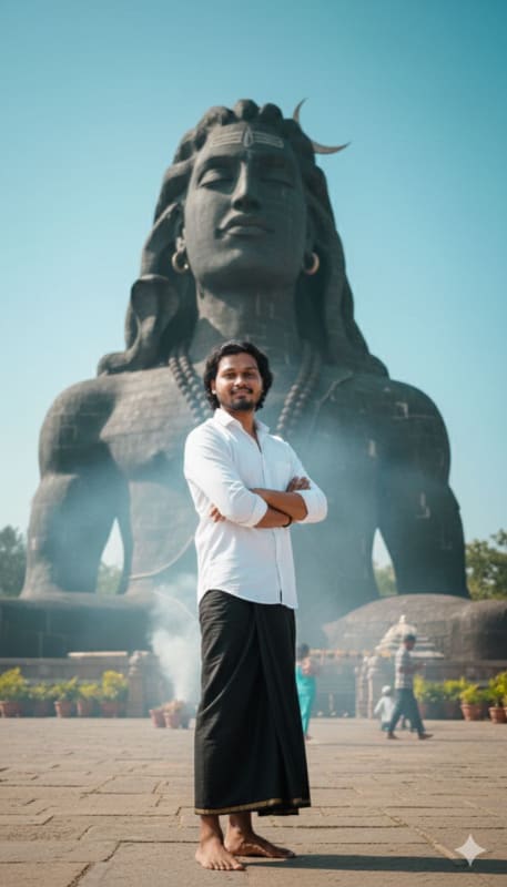 Majestic Adi Yogi Shiva Statue Portrait thumbnail 3