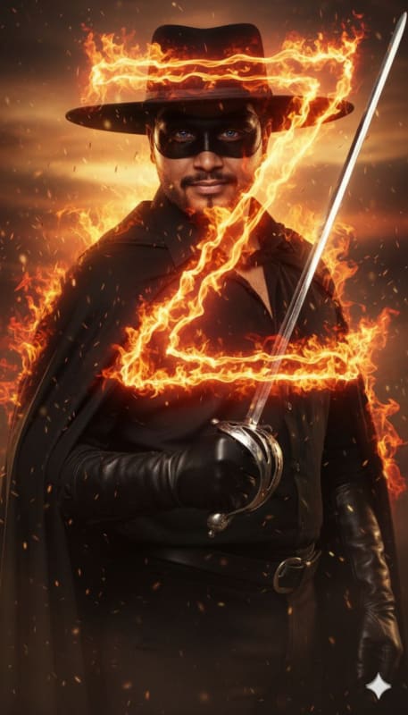 Epic Zorro Sunset Portrait - view 1