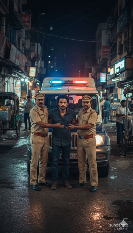 Dramatic Indian Police Arrest Scene thumbnail 2
