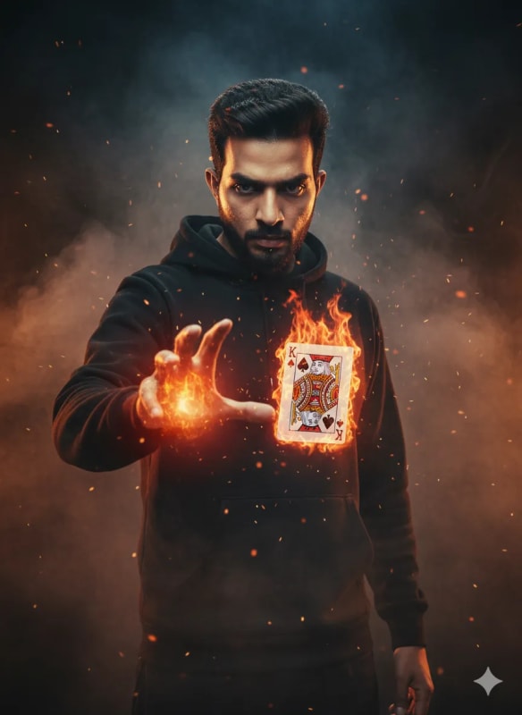 Fiery Magic Portrait: Cinematic and Dramatic - view 1