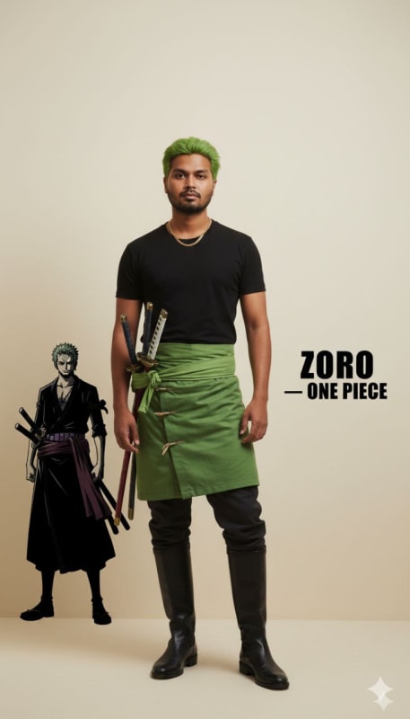 Roronoa Zoro Inspired High-Fashion Editorial thumbnail 3