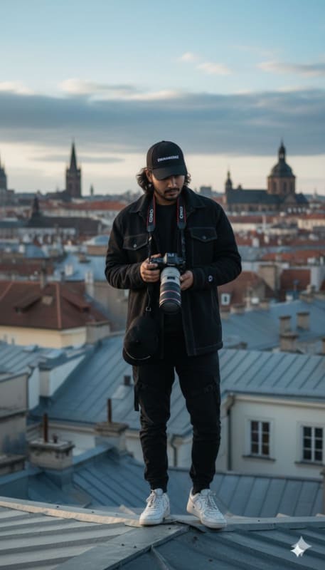 Urban Rooftop Photographer at Sunset thumbnail 2