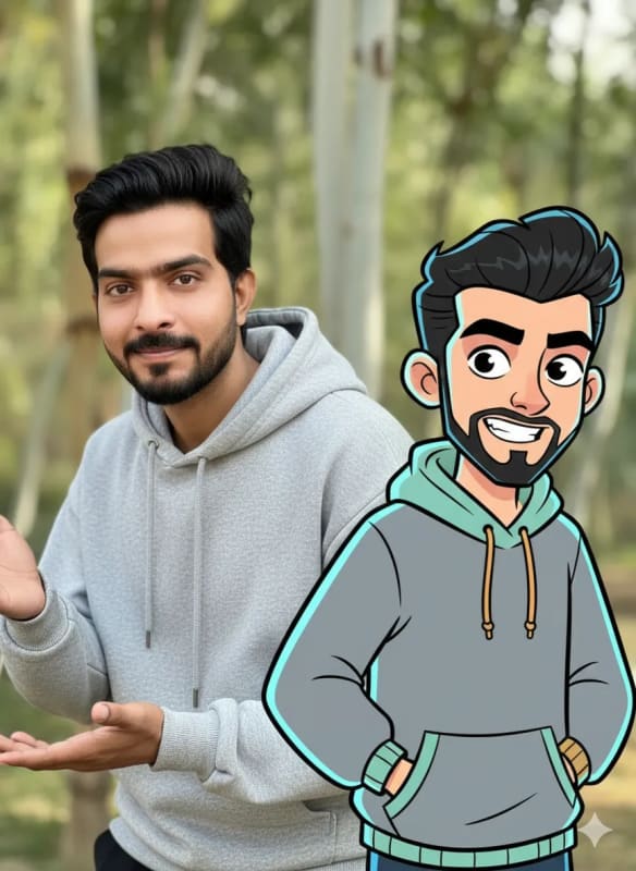 Trendy Hoodie Lookalike: Realistic vs. Cartoon Style thumbnail 2