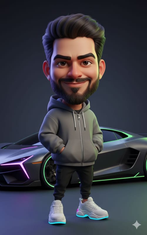 Hyper-Stylized 3D Caricature with Urban Streetwear thumbnail 6