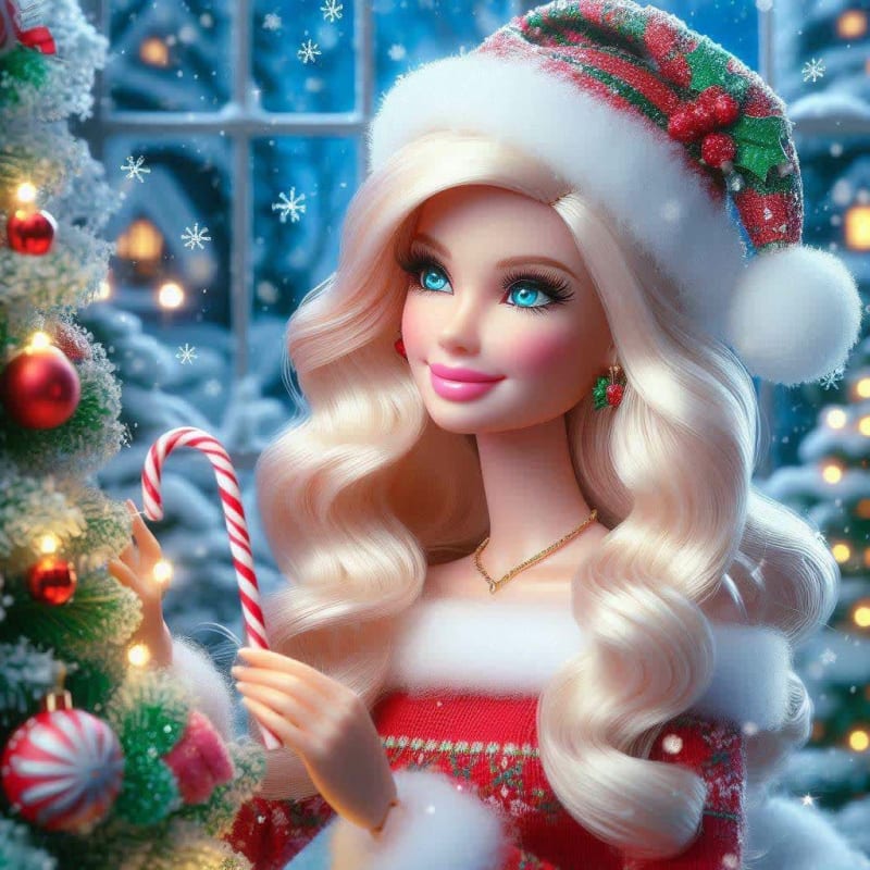 Barbie Christmas Elf in Winter Wonderland AI Prompt thumbnail 5