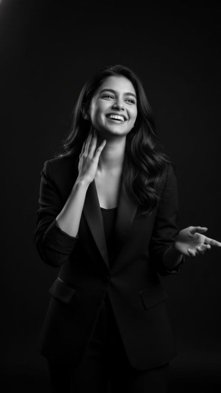 Elegant Monochrome Fashion Portrait thumbnail 3