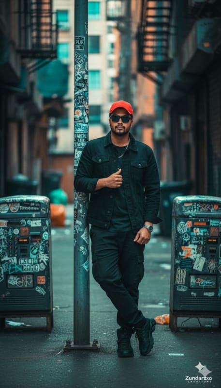 Gritty Urban Streetwear Portrait thumbnail 3