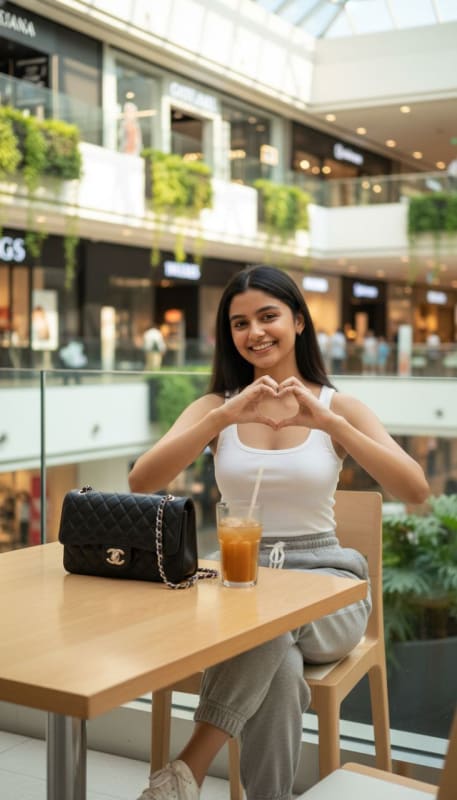 Casual Mall Portrait: Heart Gesture thumbnail 4