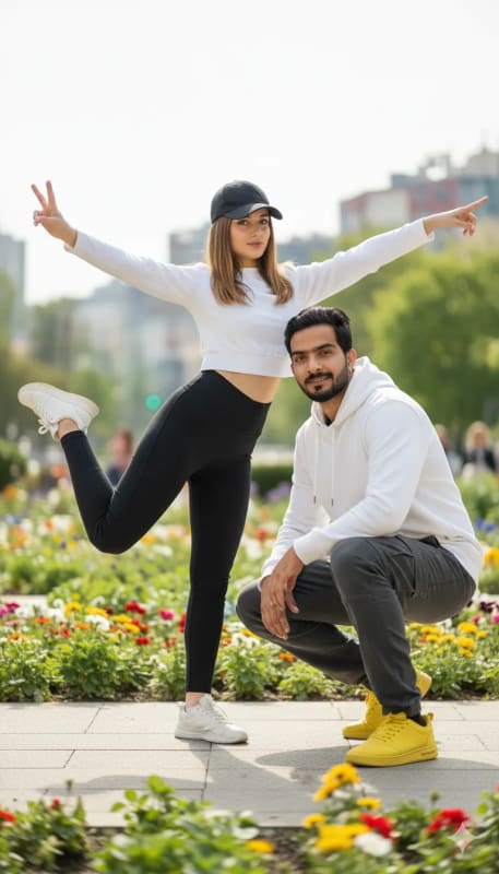 Playful Couple Outdoor Photoshoot Ideas - view 1