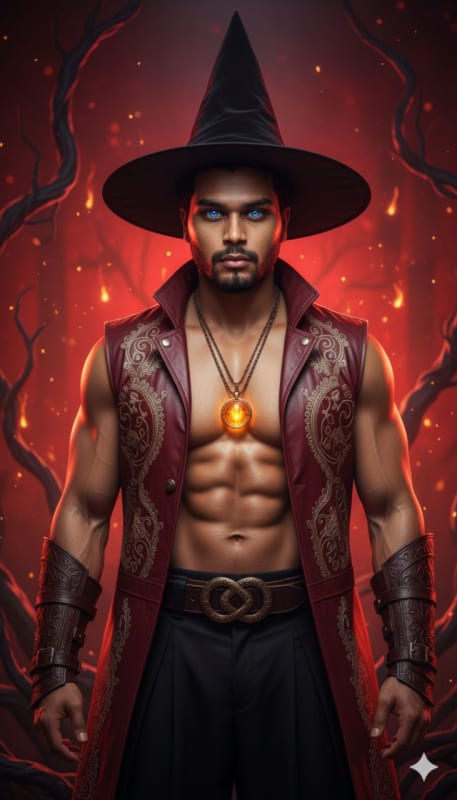 Muscular Wizard Portrait: Photorealistic Fantasy Character thumbnail 2