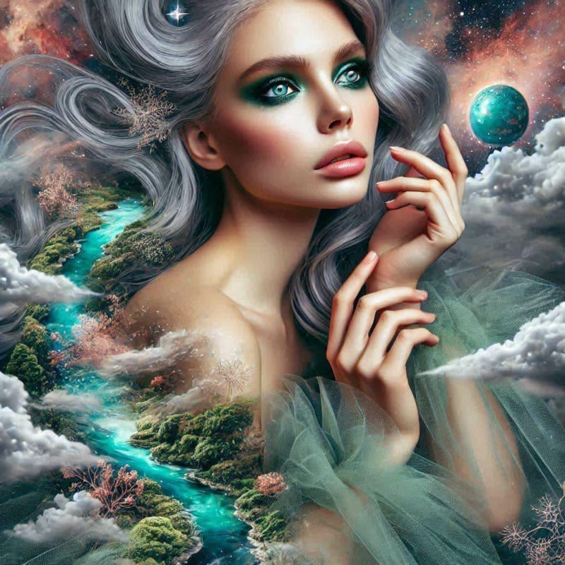 Surreal Fashion Photography: Ethereal Beauty in a Cosmic Dreamscape thumbnail 4